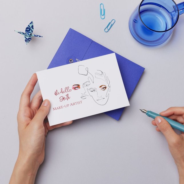 Cartão Postal Fashion de linha, maquiagem, maquiagem de marca ar (Criador carregado)