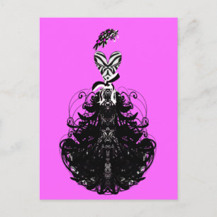 Cartão Postal Fashion diva Escolher Cores Personalizadas do Cart