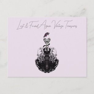 Cartão Postal Fashion diva Vintage Dress e Partido da Moda do Ch