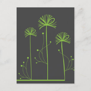 Cartão Postal Fashion Floral Retro-Legal Bonito