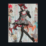 Cartão Postal Fashion Mixed Media Collage<br><div class="desc">Digital art by Angelandspot  © 2025</div>