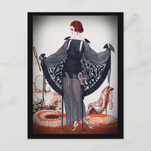 Cartão Postal Fashionista Diva Roaring Twties