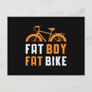 Cartão Postal Fat Boy Fat Bike Biker MTB Ciclismo Fatbique
