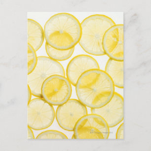 Cartão Postal Fatias do limão arranjadas no teste padrão backl