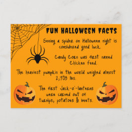 Cartão Postal Fatos divertidos do Halloween