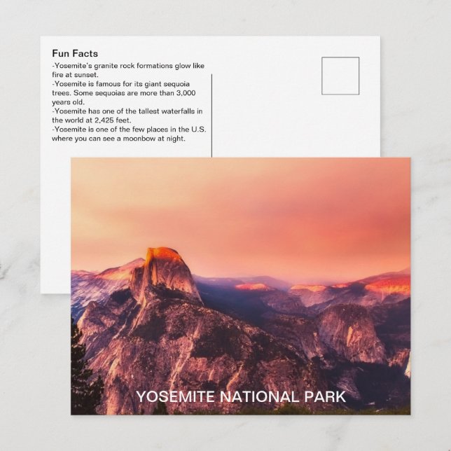 Cartão Postal Fatos Divertidos - Parque Nacional Yosemite (Frente/Verso)