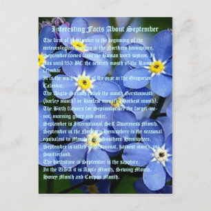 Cartão Postal Fatos Interessantes Sobre Setembro