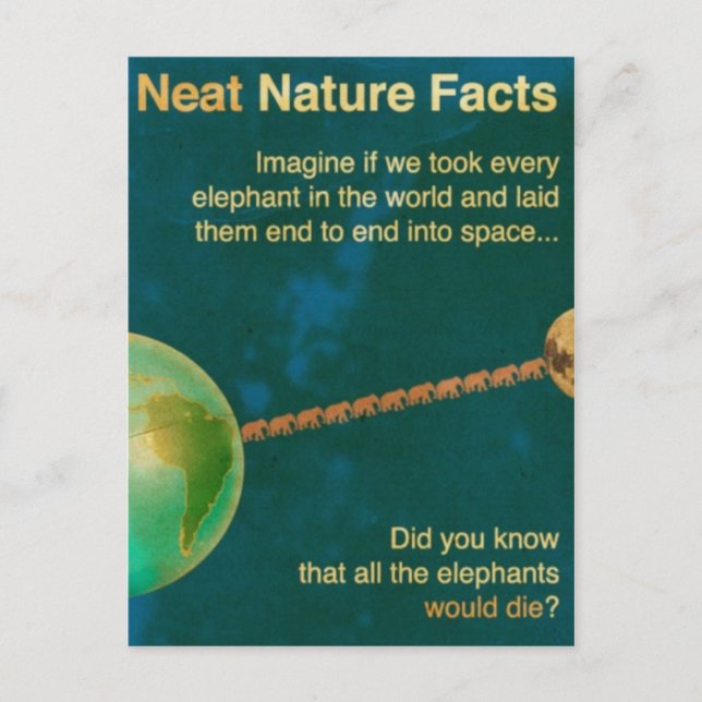 Cartão Postal fatos naturais impróprios (Frente)