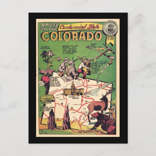 Cartão Postal Fatos Sobre Colordao (Frente)