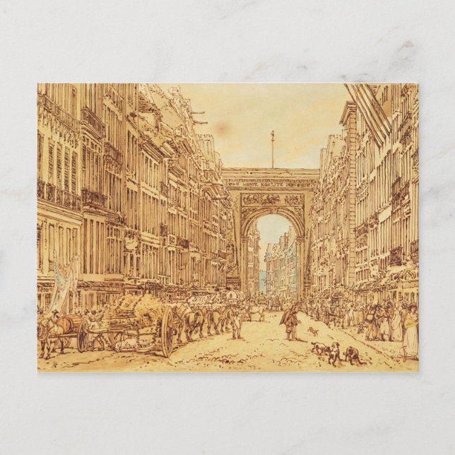 Cartão Postal Faubourg e Porte Santo-Denis, 1801 (Frente)