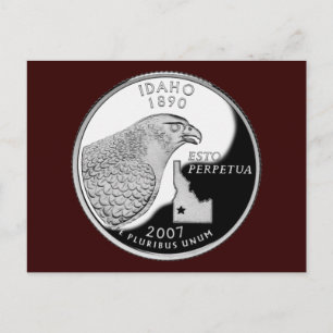 Cartão Postal Faux Idaho State Quarter
