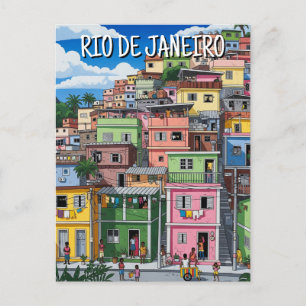Cartão Postal Favelas no Rio de Janeiro