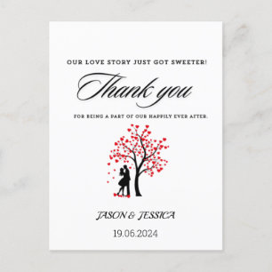 Cartão Postal Favor De Casamento Obrigado Marca Personalizada