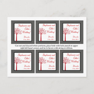 Cartão Postal Favorecer Cinzas de inverno/Árvore Vermelha