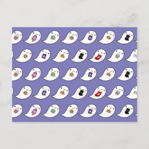 Cartão Postal Favoritos do Fantasma Kawaii