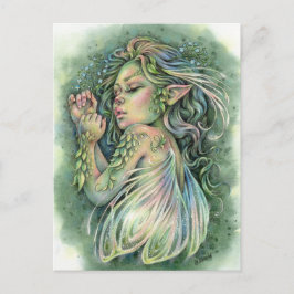 Cartão Postal Faye Postcard Woodland Fairy Girl Fantasy