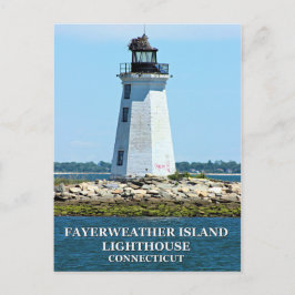 Cartão Postal Fayerweather Island Lighthouse, Connecticut