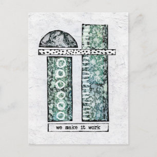 Cartão Postal Fazemos com que ele funcione - Abstrato moderno