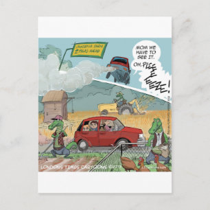 Cartão Postal Fazenda de Crocodilos Divertida