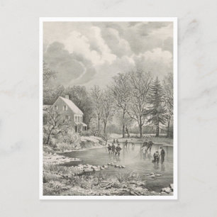 Cartão Postal Fazenda de inverno antecipado