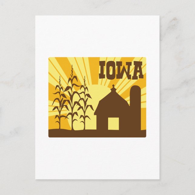 Cartão Postal Fazenda de Iowa Corn (Frente)