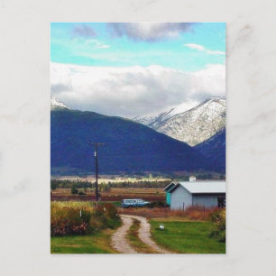 Cartão Postal Fazenda de Pais das Montanhas Bitterroot