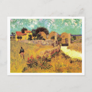 Cartão Postal Fazenda em Provence por Vincent van Gogh van Gogh