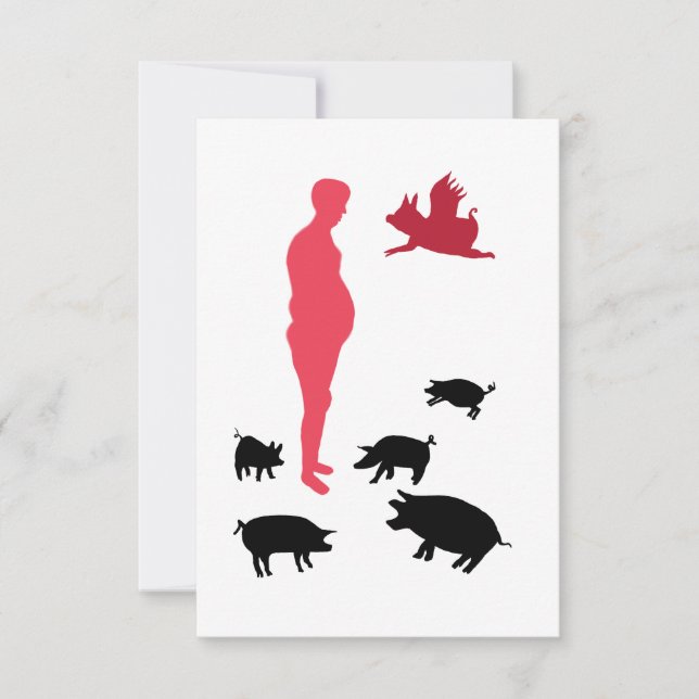 Cartão-postal Fazenda Feliz da Refeição Vegeterian (Frente)