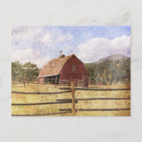Fazenda russa do oeste do país primitivo Red Barn