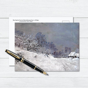 Cartão Postal Fazenda Saint-Simeon no Inverno Claude Monet