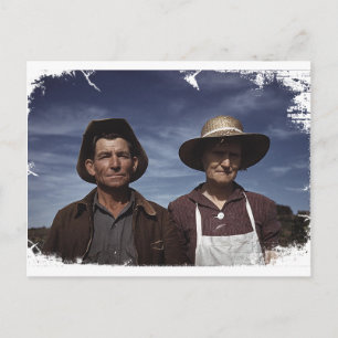 Cartão Postal Fazendeiro da Homestead e Esposa
