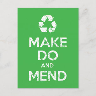 Cartão Postal Fazer com e Mend