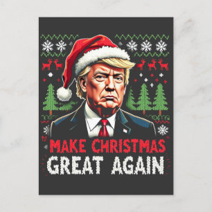Cartão Postal Fazer Excelente De Natal Novamente Feio Trump Do S