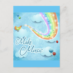 Cartão Postal Fazer música