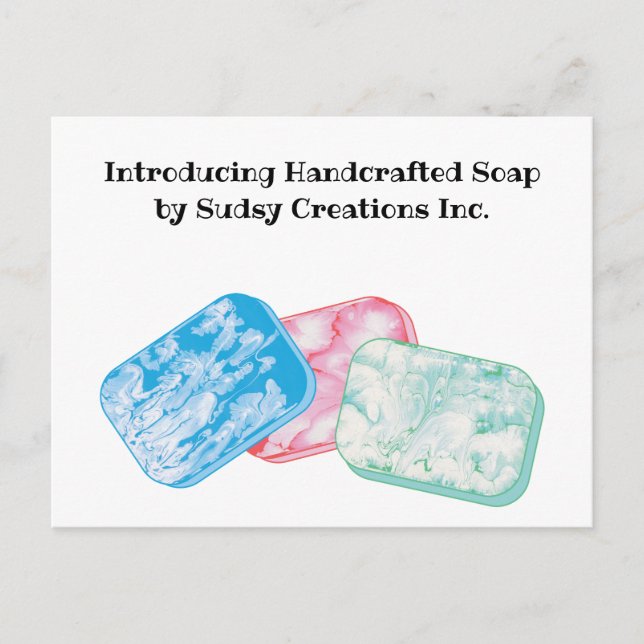 Cartão Postal Fazer Soap Promocional de montadores de soja (Frente)