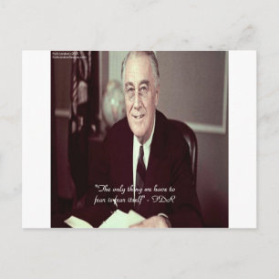 Cartão Postal FDR & Citação Sem Nada a Temer