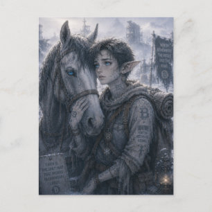 Cartão Postal Fé / Cuidador de Cavalos / Fronteira Norte