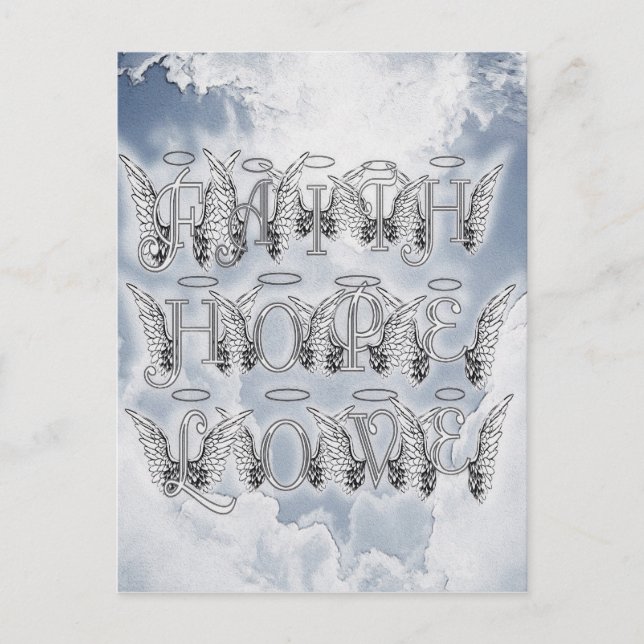 Cartão Postal Fé, Esperança e Amor (Frente)