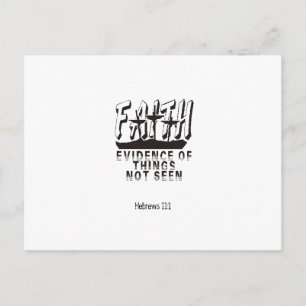 Cartão Postal Fé Prova de coisas não vistas