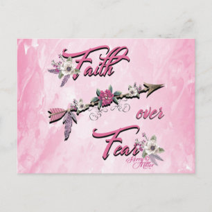 Cartão postal Fé sobre Medo