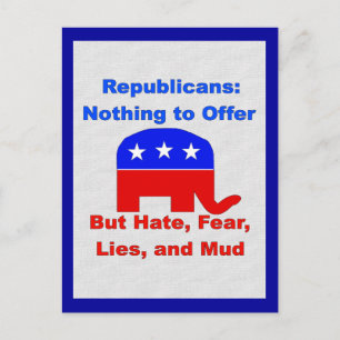Cartão Postal Fearmongers GOP