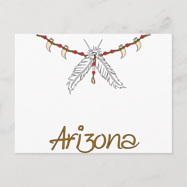 Cartão Postal Feather Necklace (Frente)