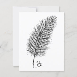 Cartão Postal Feather Quill a voz dos pensamentos e emoções