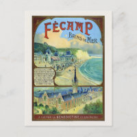Fécamp Bains de Mer France Poster vintage 1912