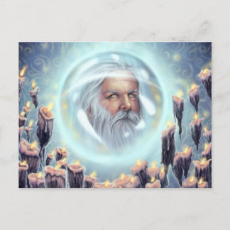 Cartão Postal Fechado dentro da bola de cristal