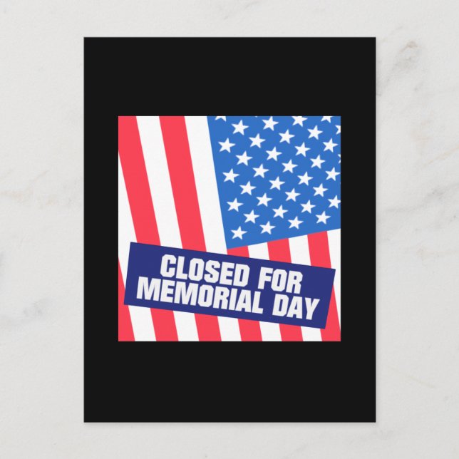 Cartão Postal Fechado para o Dia do Memorial (Frente)