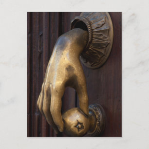 Cartão Postal Fechamento do batedor de porta da mão, México