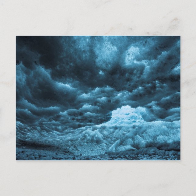 Cartão Postal Feche o gelo azul, Islândia (Frente)