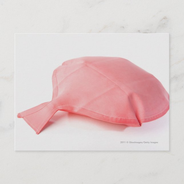 Cartão Postal Fecho de uma almofada branca (Frente)