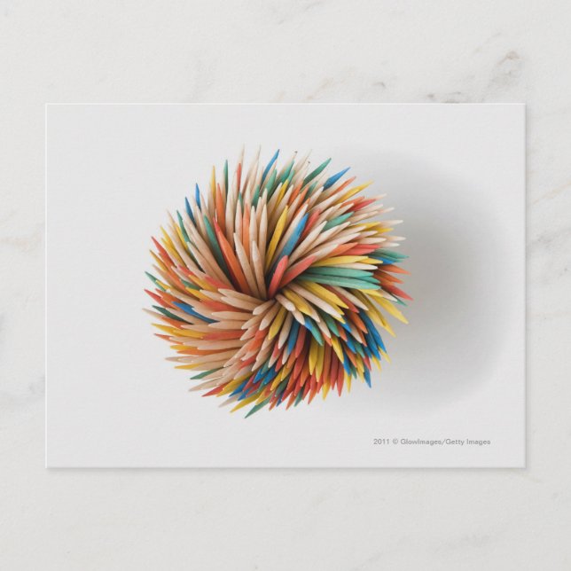 Cartão Postal Fecho dos lápis coloridos (Frente)